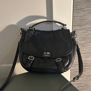 Coach Black Leather Crossbody Bag Vintage